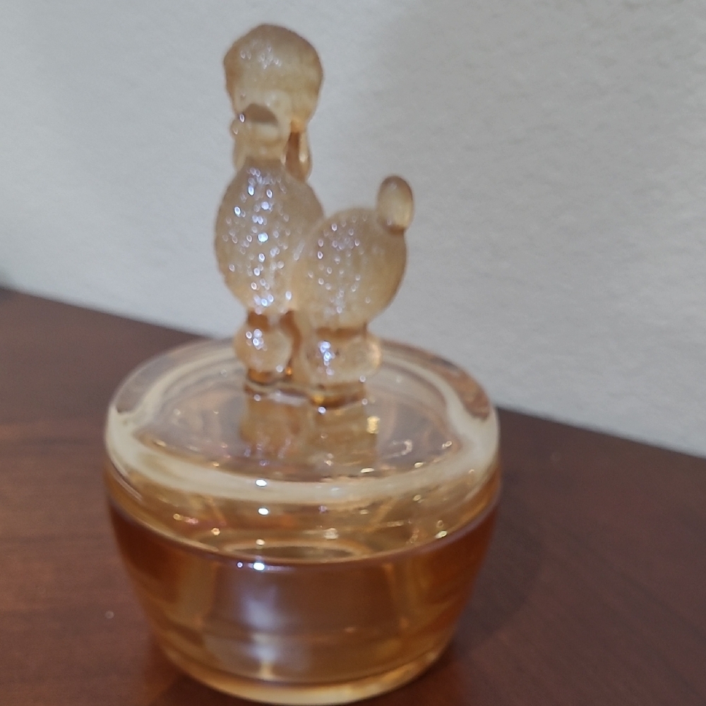 Vintage Glass Poodle Trinket Box - Picture 8 of 8